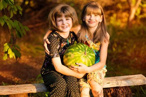Funny Kids Eating Watermelon Stock Image Image Of