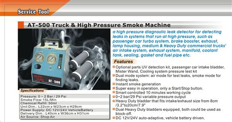 The smoke detector alarm beeps, and the homeowner takes action only to stop the sound. AT-500 Truck & High Pressure Smoke Machine