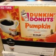 Researchers tested the amount of caffeine in a cup of brewed coffee from four different chains— starbucks, mcdonald's, dunkin' donuts and turns out, the amount of caffeine in a cup of average joe between four popular coffee spots is actually very different. Dunkin Donuts Pumpkin Flavored K-Cup Coffee: Calories ...