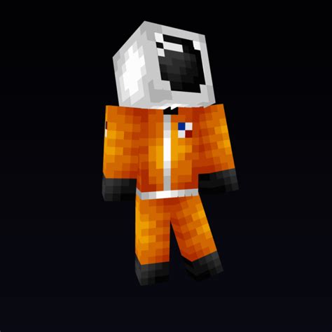 Astronaut In Orange Suit Minecraft Skin