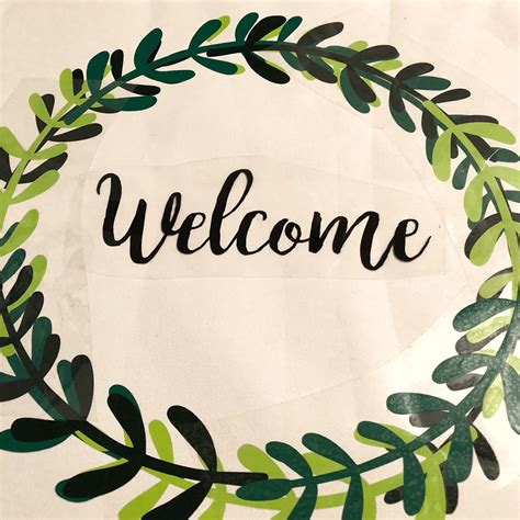 Welcome Reverse Canvas Sign Coastal Kelder