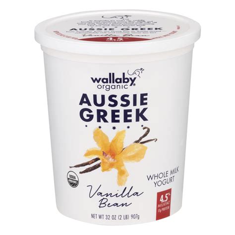 Save On Wallaby Organic Greek Yogurt Blended Vanilla Bean Whole Milk Order Online Delivery