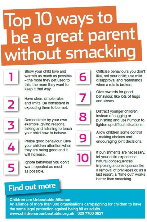Nspcc 10 Ways To Be A Great Parent Without Smacking For
