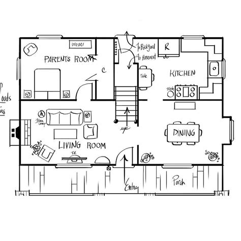 This is the main setting of the series, as most of the episodes take place here. Floor plan. First floor. The Loud House. #TLH # ...