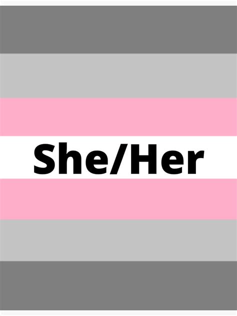 Demigirl Flag With Sheher Pronouns Sticker For Sale By