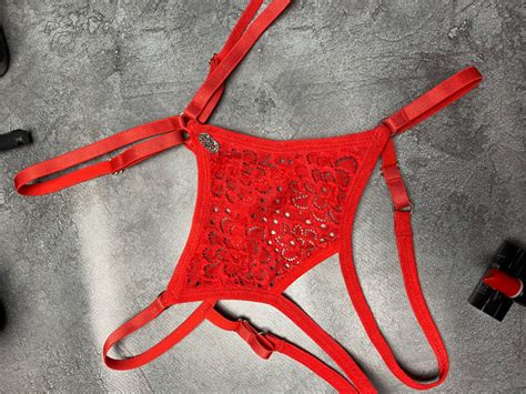 Open Strappy Panties Red Crotchless Panties 56116 In Online