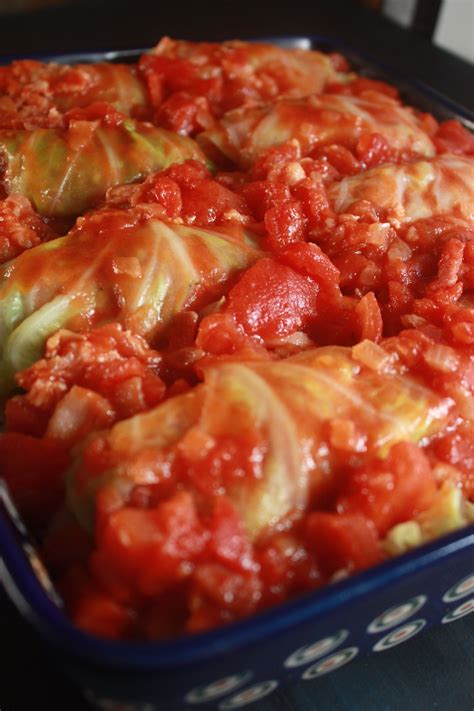 Stuffed Cabbage Leaves Gołąbki Recipe Food Cabbage rolls polish