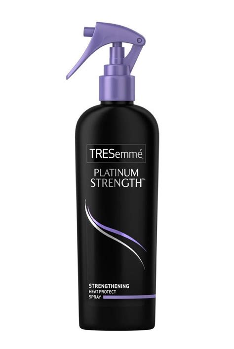 Mist all over before using your favorite hot tool and your tresses will thank you. TRESemmé Platinum Strength Heat Protect Spray reviews ...