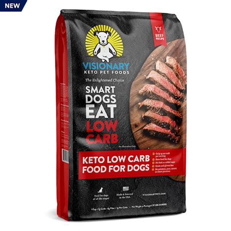 Dogs have no nutritional need for carbohydrates. Visionary Keto Pet Foods Low Carb Keto Beef Recipe Dry Dog ...