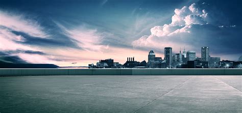 Rooftop Storm Rooftop Misty Building Background Image For Free Download