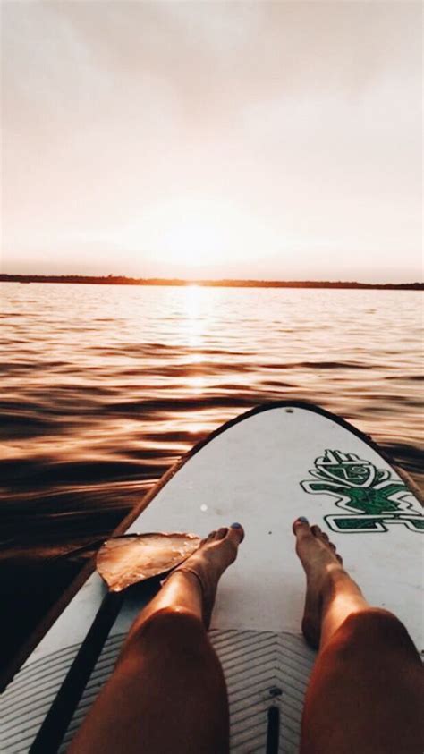Sunset Paddleboard Pretty Scenery⚡ Summer Vibes Surfing Vibe