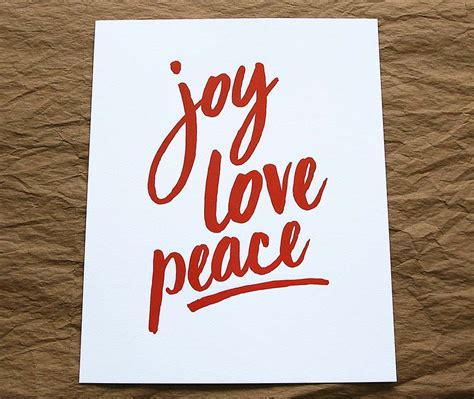 Joy Love Peace 8x10 Art Print Sky Of Blue Cards