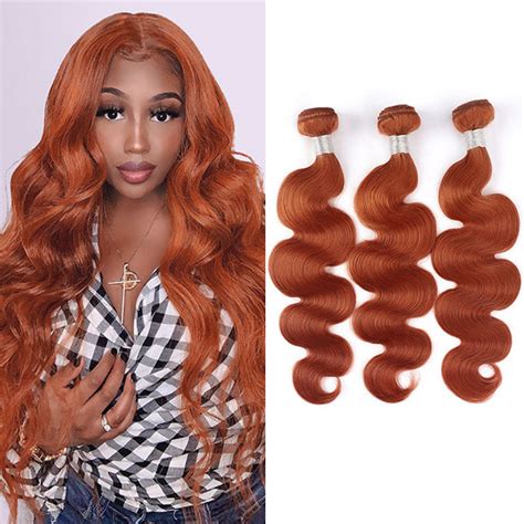 Ginger Color Body Wave Hair Bundles Brazilian Hair Weave Hairsmarket