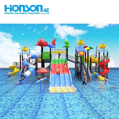 Undersea Animals Swimming Pool Playground Water Park Slides For Sale