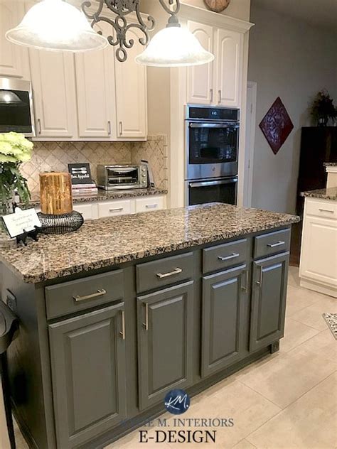 Grey Kitchen Cabinets Beige Granite Cursodeingles Elena