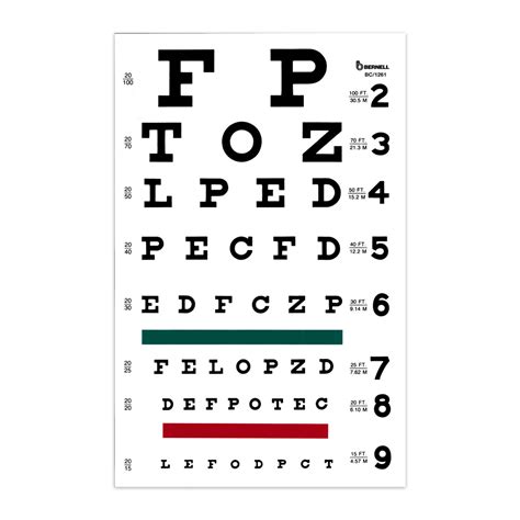 Printable Eye Test Snellen Chart Snellen Chart Red And Green Bar