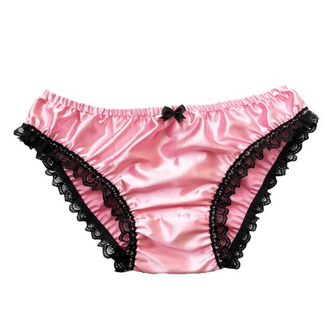Redrose Silky Satin Frilly Lace Sissy Panties Bikini Knickers Size Ebay