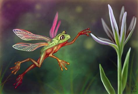 Fairy Frog By Sukeile On Deviantart Frog Art Frog Frog Drawing