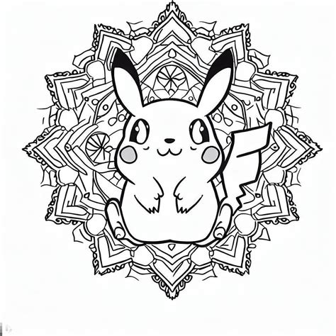 Funny Pikachu Mandala Coloring Page Download Print Or Color Online