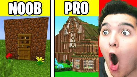 Noob Vs Pro Building Challenge In Minecraft Youtube
