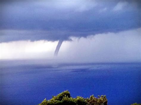 Beautiful Water Tornado Captured On Camera In Zakynthos Photo Video