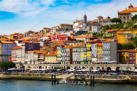 Porto Portugal Old Town Cityscape High Quality Architecture Stock