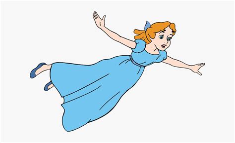 Wendy Peter Pan Flying Free Transparent Clipart Clipartkey