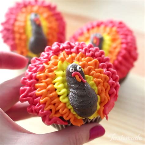 By sienna livermore and madison flager. Turkey Cupcakes | Recipe | A Tastemade Thanksgiving ...