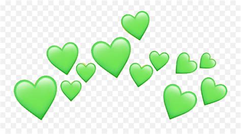 Emoji Animaleye Green Heart Crown Pngemoji Holiday Symbols Free