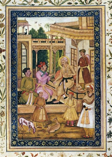 Buy India Mughal Emperors Nthree Generations Of Mughal Emperors Of India Akbar Seated On A