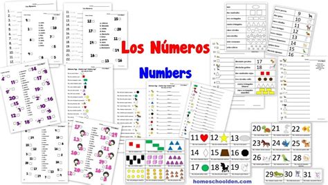 Los Números Free Spanish Numbers Worksheets Homeschool Den