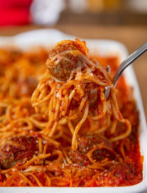 Baked Spaghetti and Meatballs Recipe - Dinner, then Dessert
