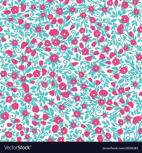 Dense Bright Floral Seamless Pattern Royalty Free Vector