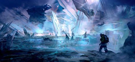 Ice Cave Ice Cave 1000px Fantasy Landscape Concept