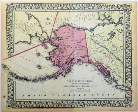 North Western America Showing The Territory Ceded By Russia To The