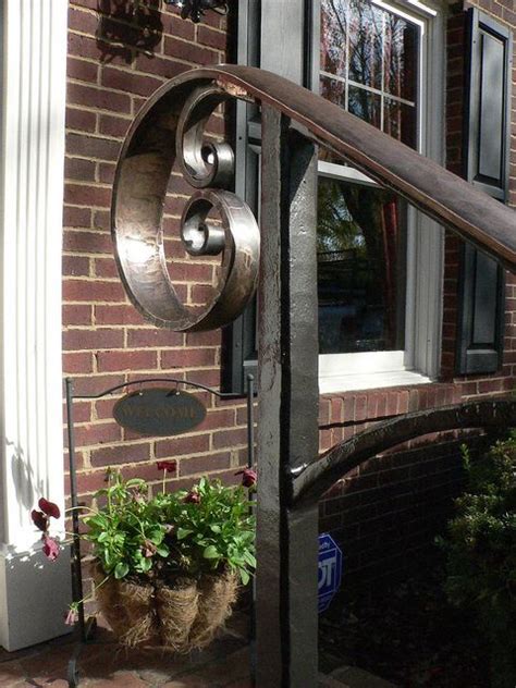 This railing is beautiful more than i expected, strong and sturdy and will last a life time ,i love it! Exterior Bronze scroll handrail, Lexington, KY (detail) in ...