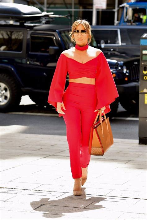 jennifer lopez knows how to dress up any street with her style red pants fashion fashion