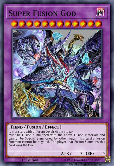 Super Fusion God Custom Cards Duelists Unite