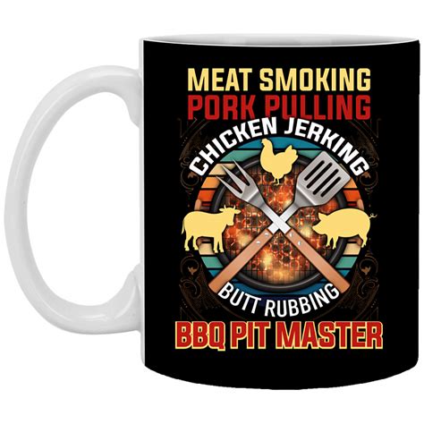 Bbq Pitmaster Mug Meat Smoking Pork Pulling Chicken Jerking Butt Rubbing Mug Cubebik