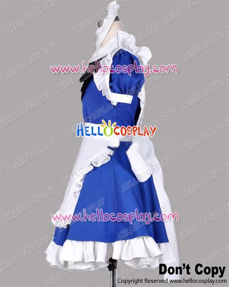 touhou project cosplay sakuya izayoi blue maid dress costume h008 buy at the price of 61 22