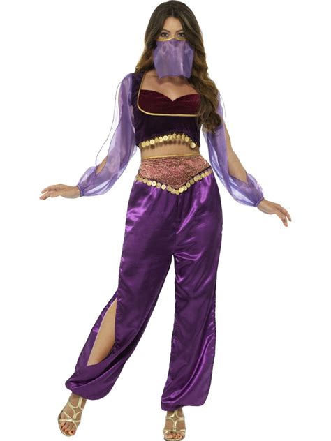 Jasmine Arabian Princess Costume Belly Dancer Aladdin Genie Abracadabra Fancy Dress