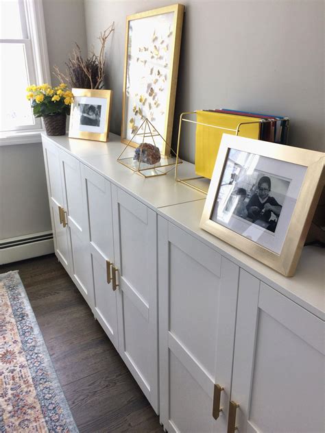 Check out ikea's stylish home furnishing and home accessories now! Ikea Brimnes Cabinets with Gold Pulls | Living room ...