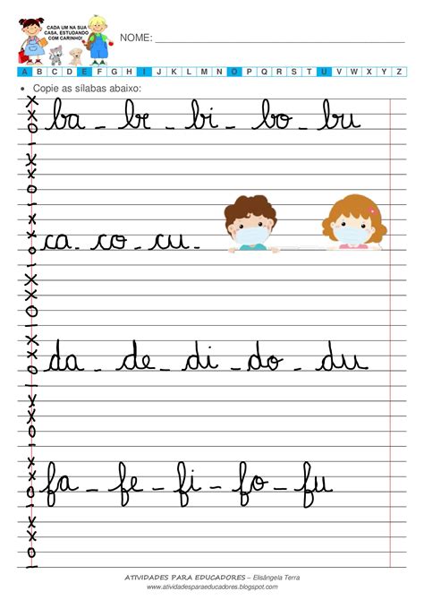 Atividade De Letra Cursiva 3 Ano Ensino