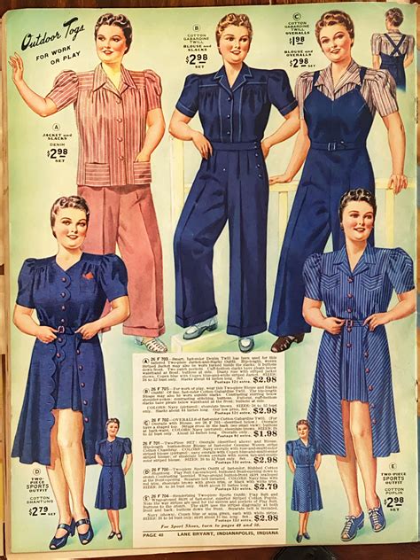 1942 Plus Size Vintage Styles from Lane Bryant Catalog