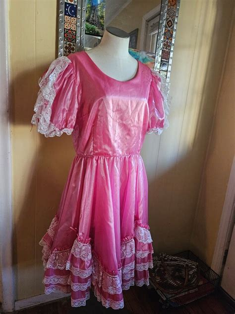 1970s Pink Square Dancing Dress Gem