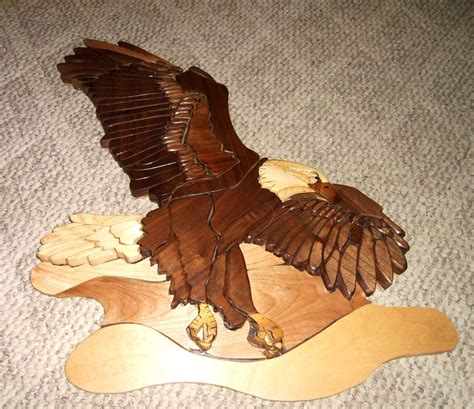 Intarsia Soaring Eagle By Woodenartbytom On Etsy Via Etsy Intarsia