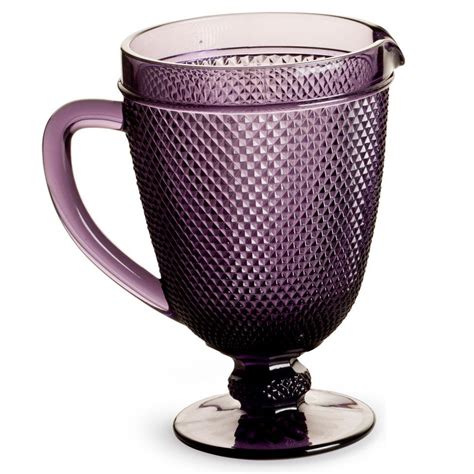 Rosanna Pressed Glass Pitcher Purple Tea Pots Glassware Purple Glass