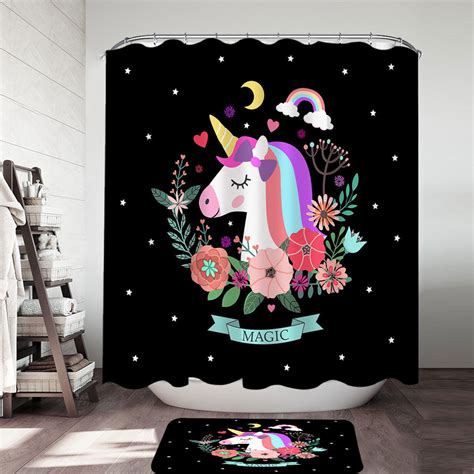 Magic Unicorn Shower Curtain Shower Of Curtains