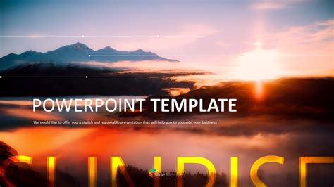 Free Powerpoint Template Sunrise Theme