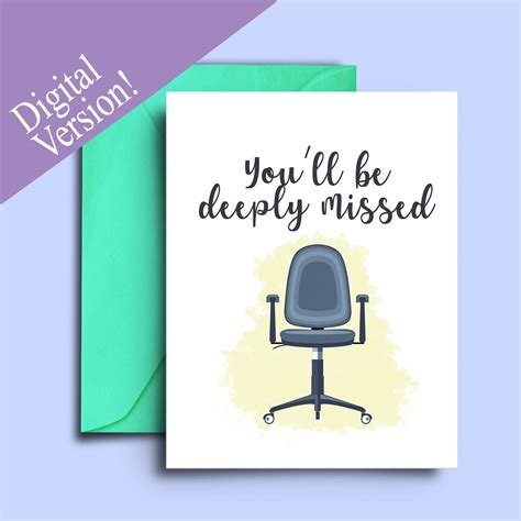 DIY Printable Farewell Card For Coworker Leaving Goodbye Note Etsy